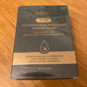 NEW Livyuyao Deodorant Antiperspirant Vegan Gluten Free Probiotics Two In One